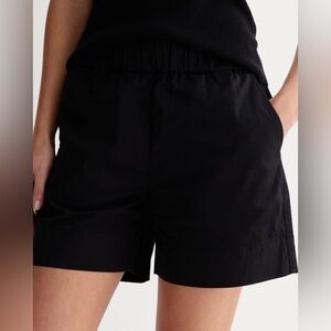 Madewell The Easy Cotton Shorts in Black Size 2